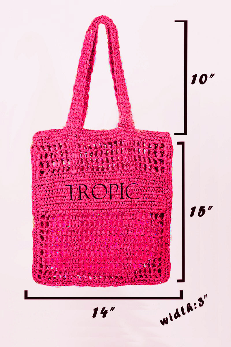 Bolso de mano con gráfico de letras recortadas Fame