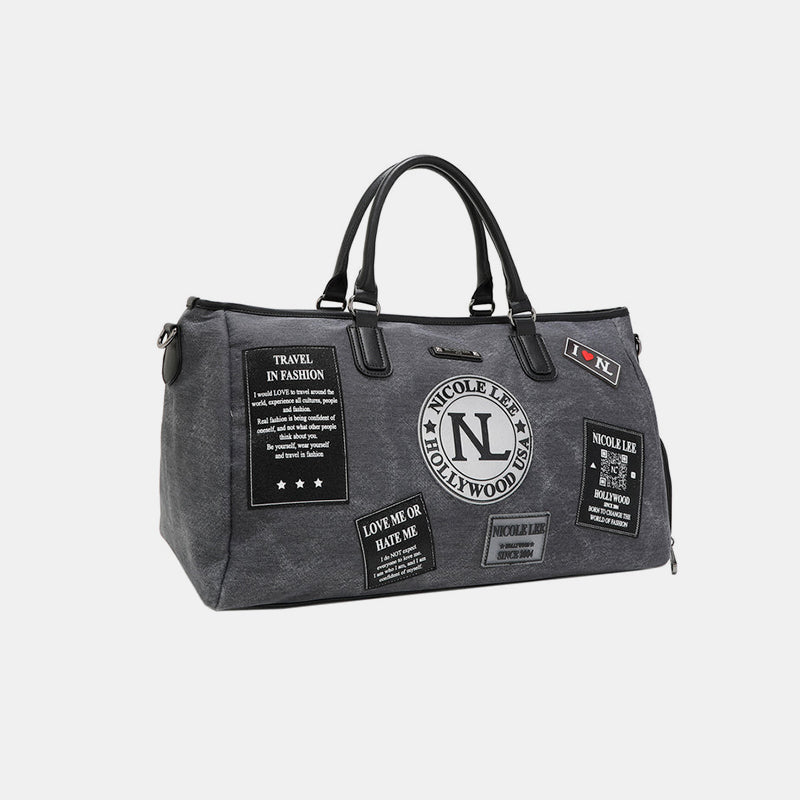 Bolso de mano con parche de mezclilla de Nicole Lee USA