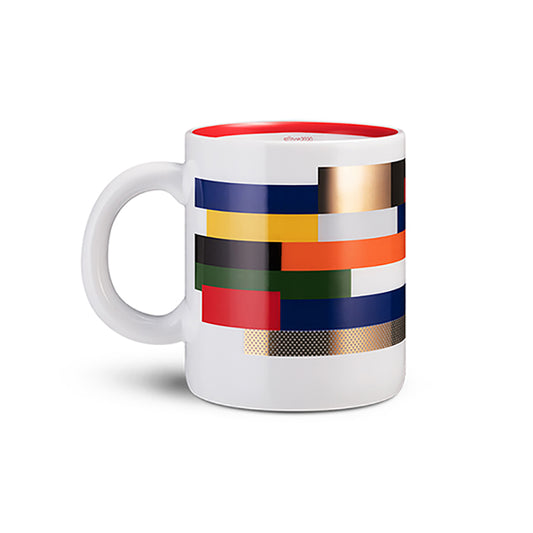 Taza de cerámica de vidrio con diseño de artista IT Mug - Memphis White 