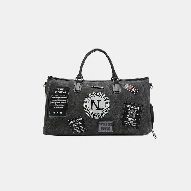 Bolso de mano con parche de mezclilla de Nicole Lee USA